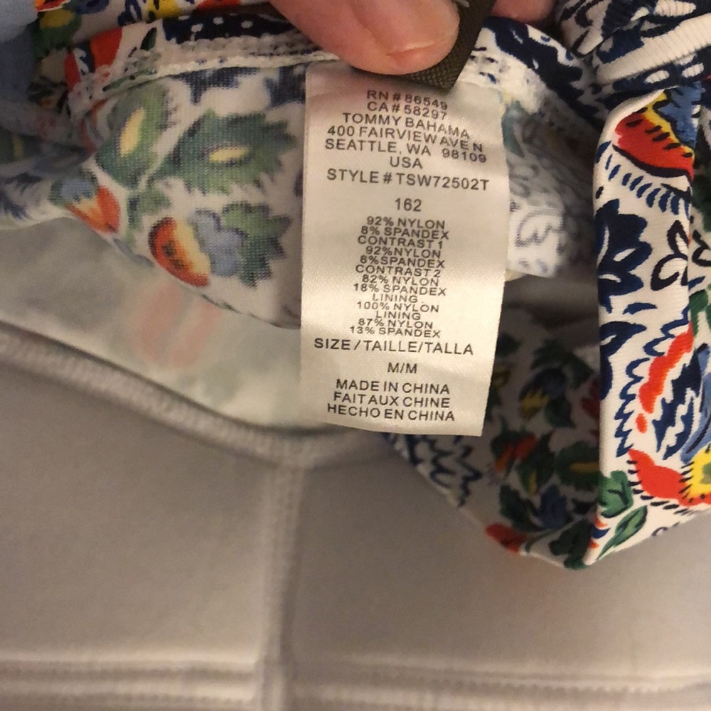 Tommy Bahama tankini top adjustable tie back Sz M excellent condition - Picture 6 of 8
